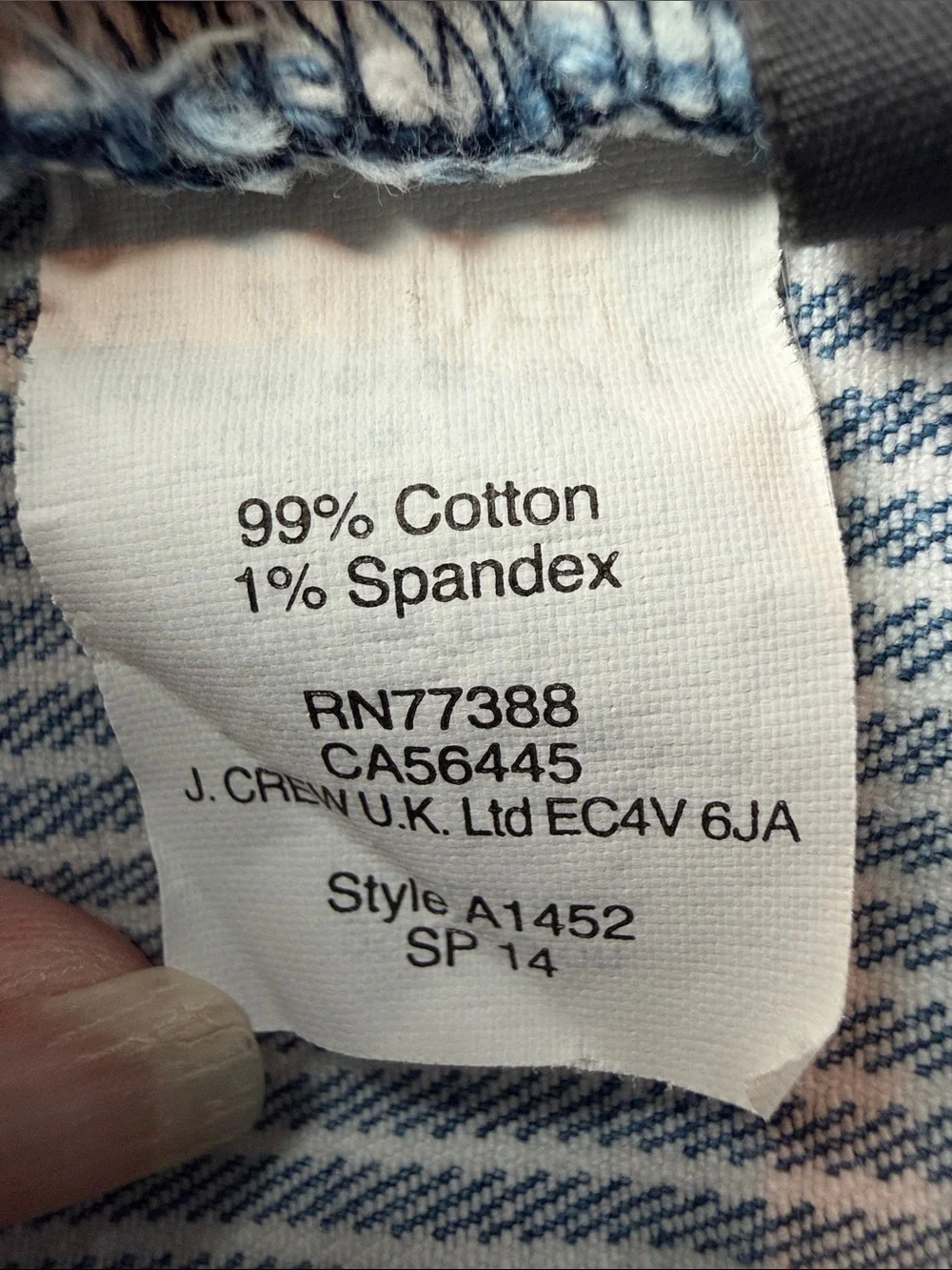 J. Crew Navy and White Pinstriped Bermuda Shorts